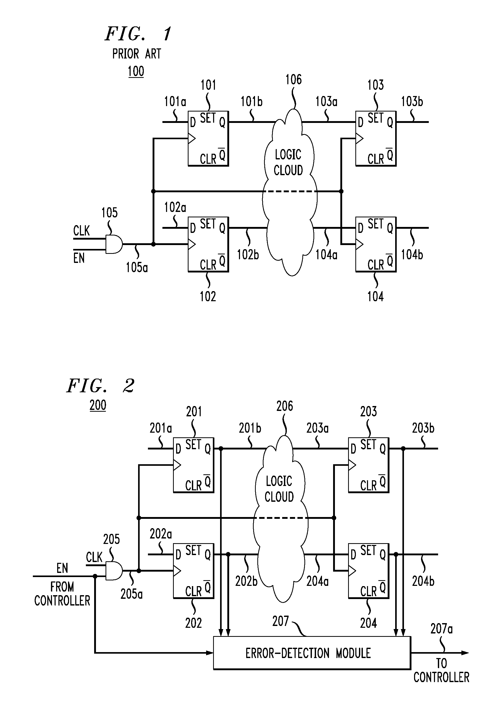 Soft-error detection for electronic-circuit registers