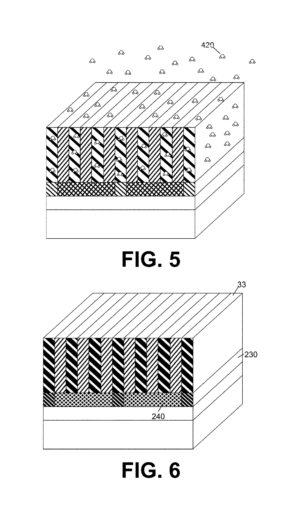 Metal of ceramic material hardened pattern