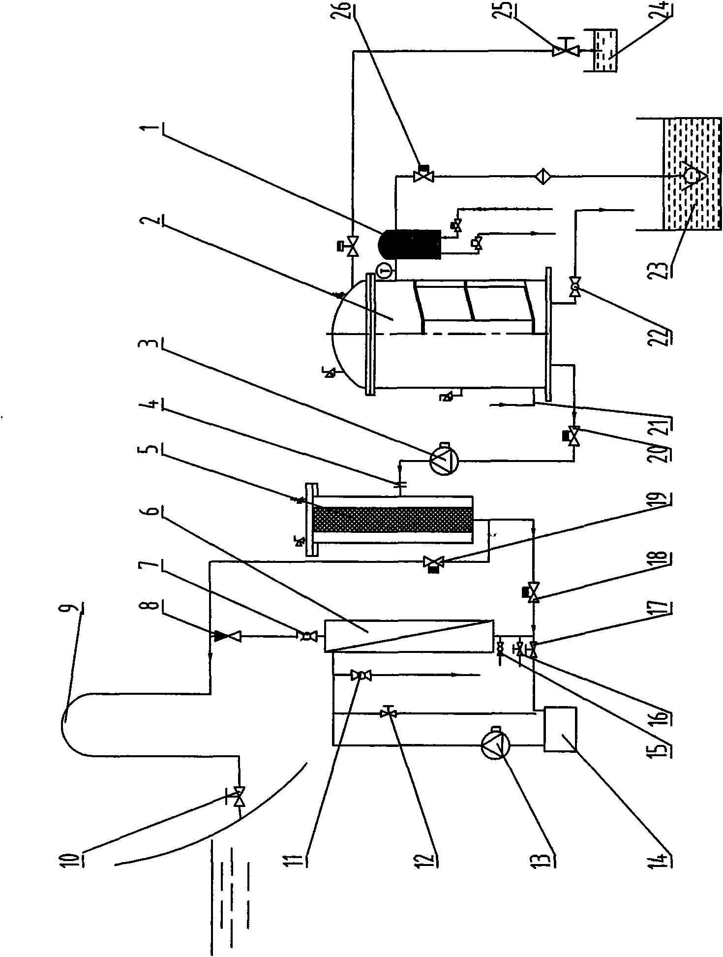Method for separating and processing marine oily water and processing device thereof