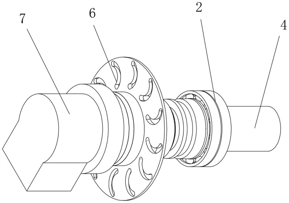 Lathe electric spindle limiting structure