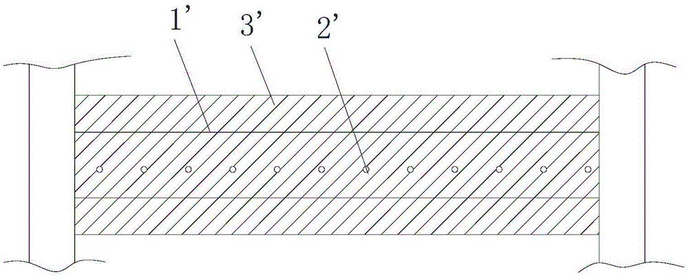 Ceiling structure with bottom-mounted concentric square radiation pipe and construction method of ceiling structure