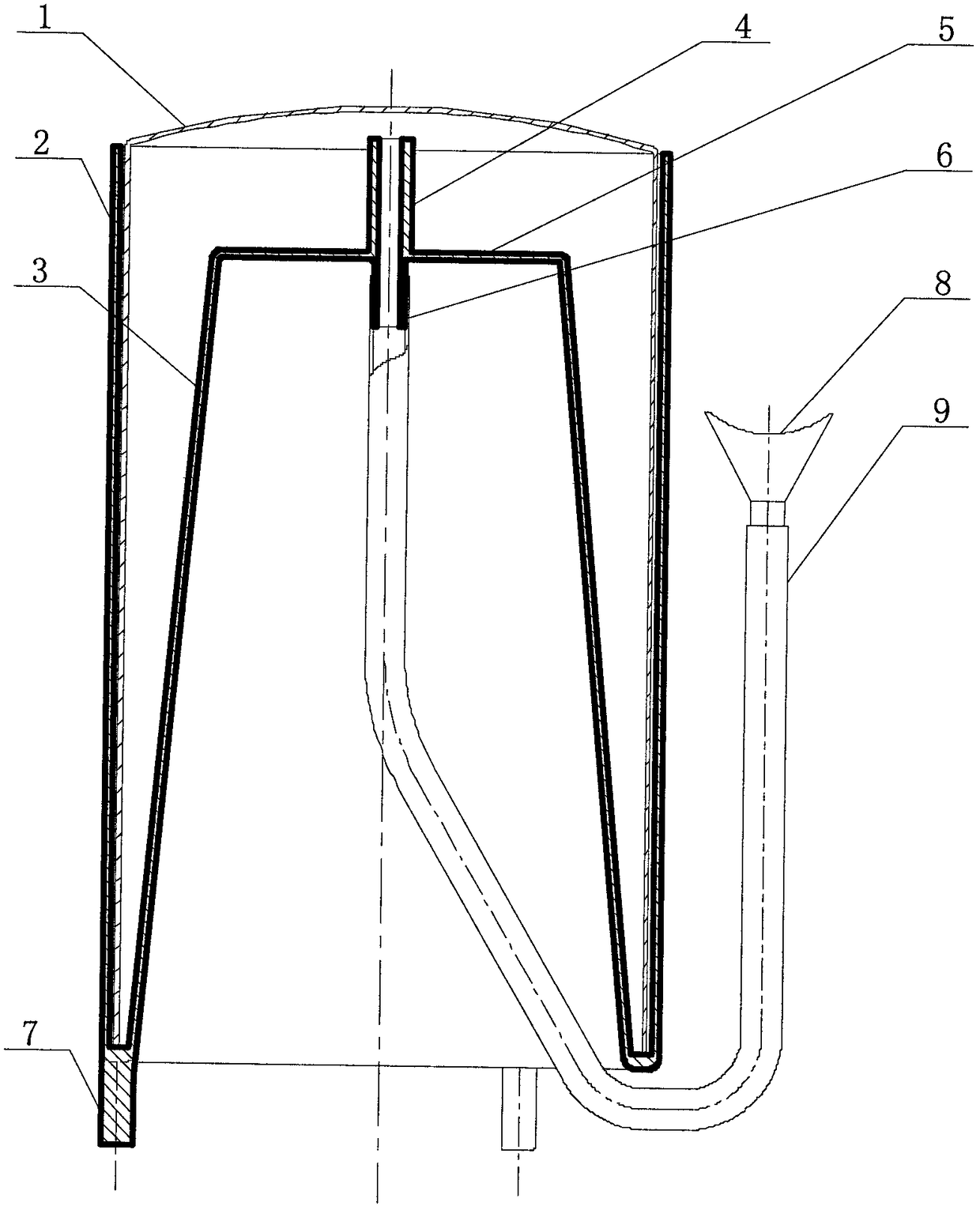 All-plastic floating bucket type pneumatometer