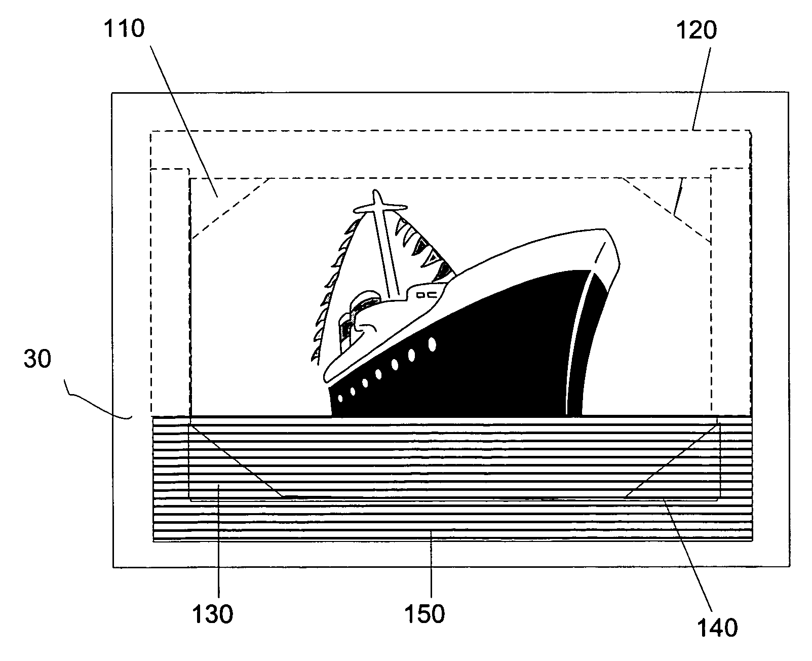 Method and apparatus for concealing portions of a video screen