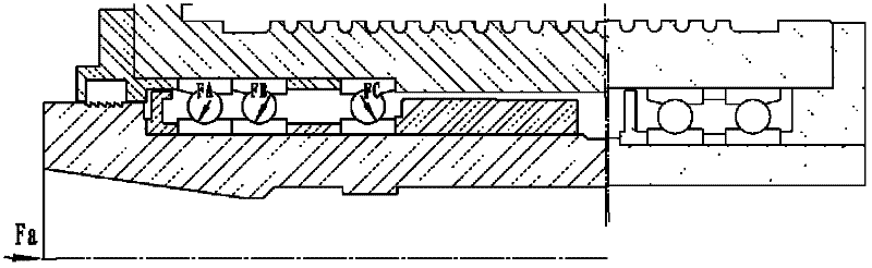 Dynamic pre-tightening force measurement method of main shaft bearing of machine tool