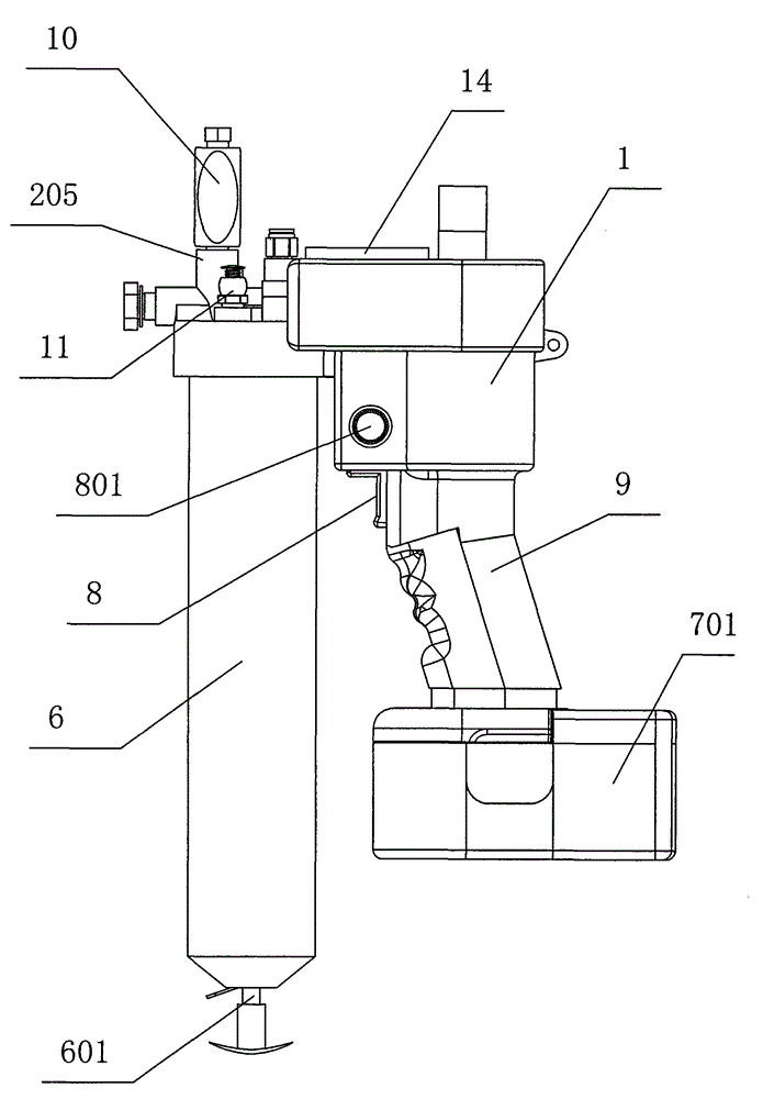 Direct-current electric grease gun