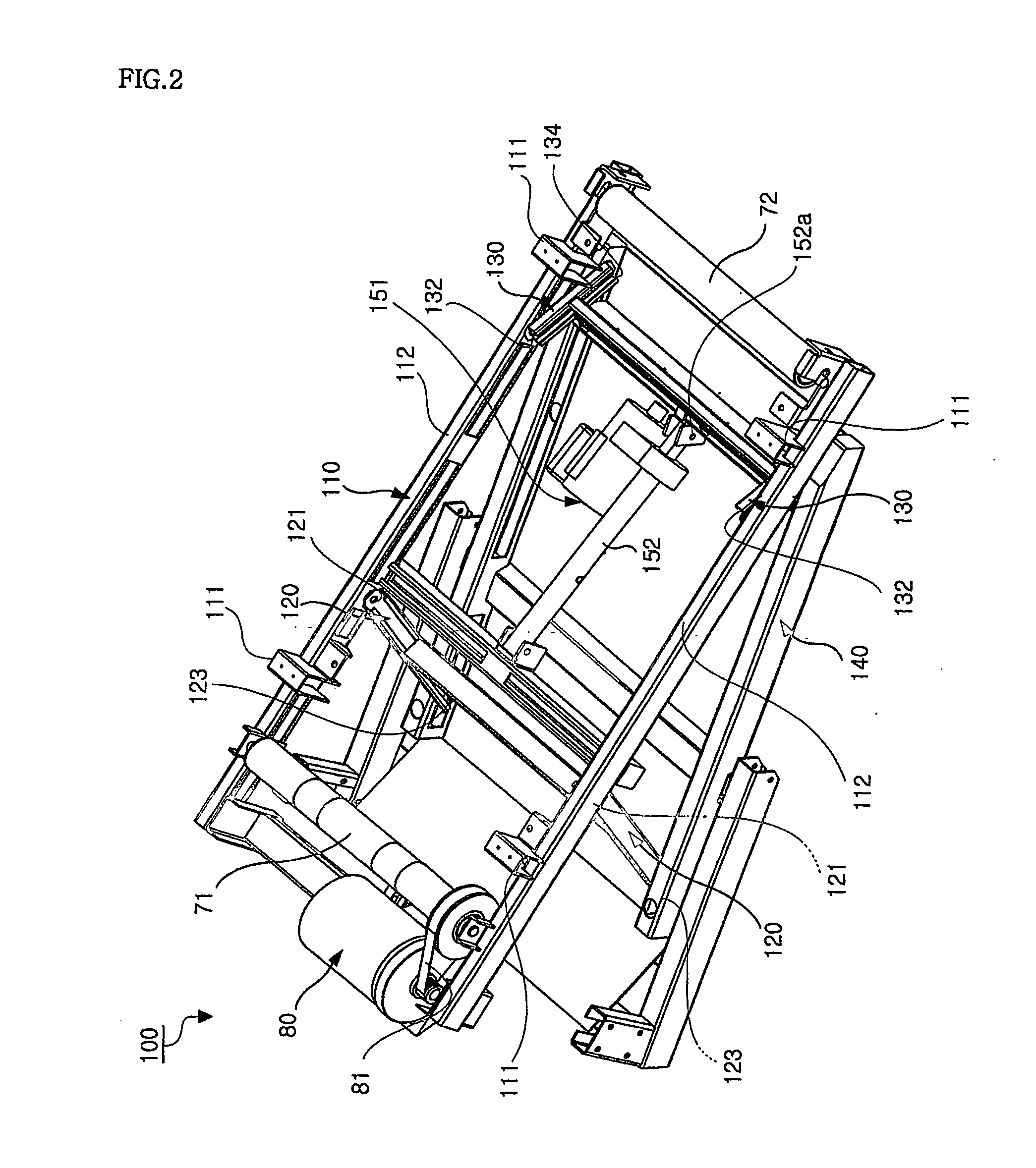 Inclination controlling device of treadmill and foldable treadmill using same