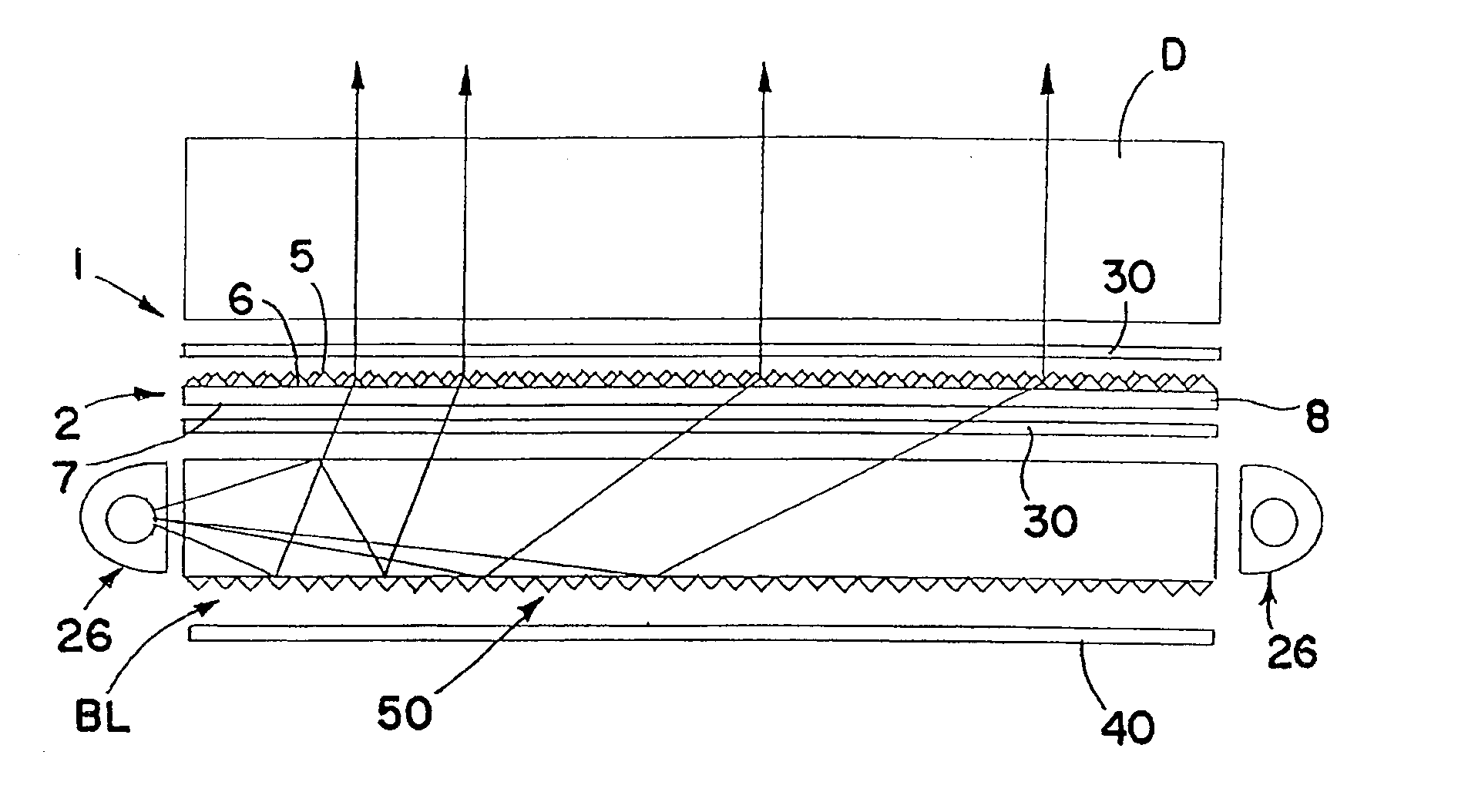 Optically transmissive substrates and light emitting assemblies and methods of making same, and methods of displaying images using the optically transmissive substrates and light emitting assemblies