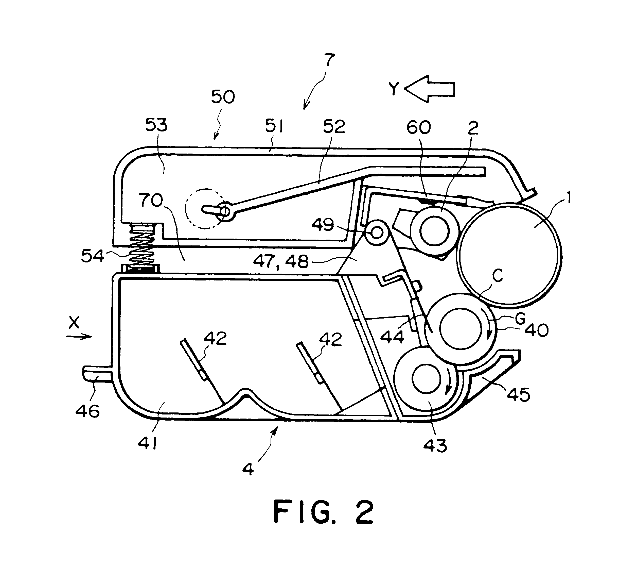 Process cartridge, image forming apparatus and separating mechanism for separating developing member from photosensitive drum