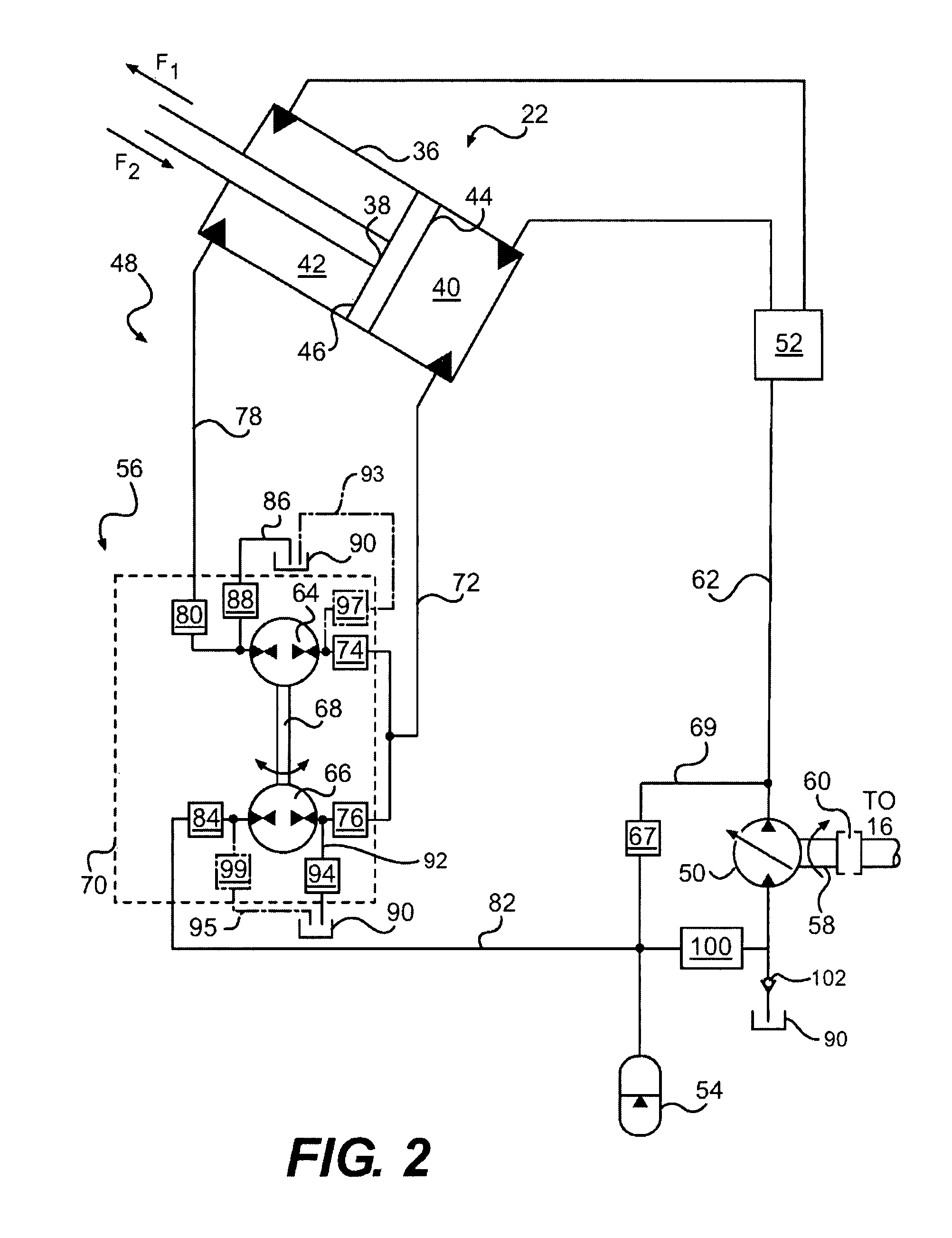 Bidirectional hydraulic transformer