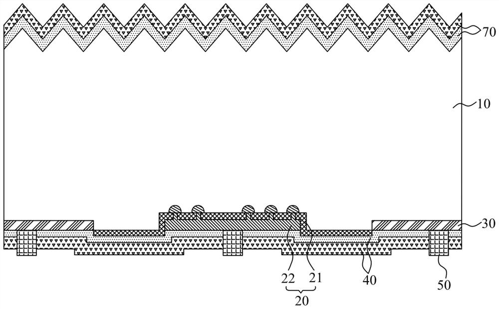 Selective contact area buried solar cell and back contact structure thereof