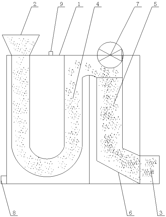 Fertilizer drying device with U-shaped conveying pipe for conveying