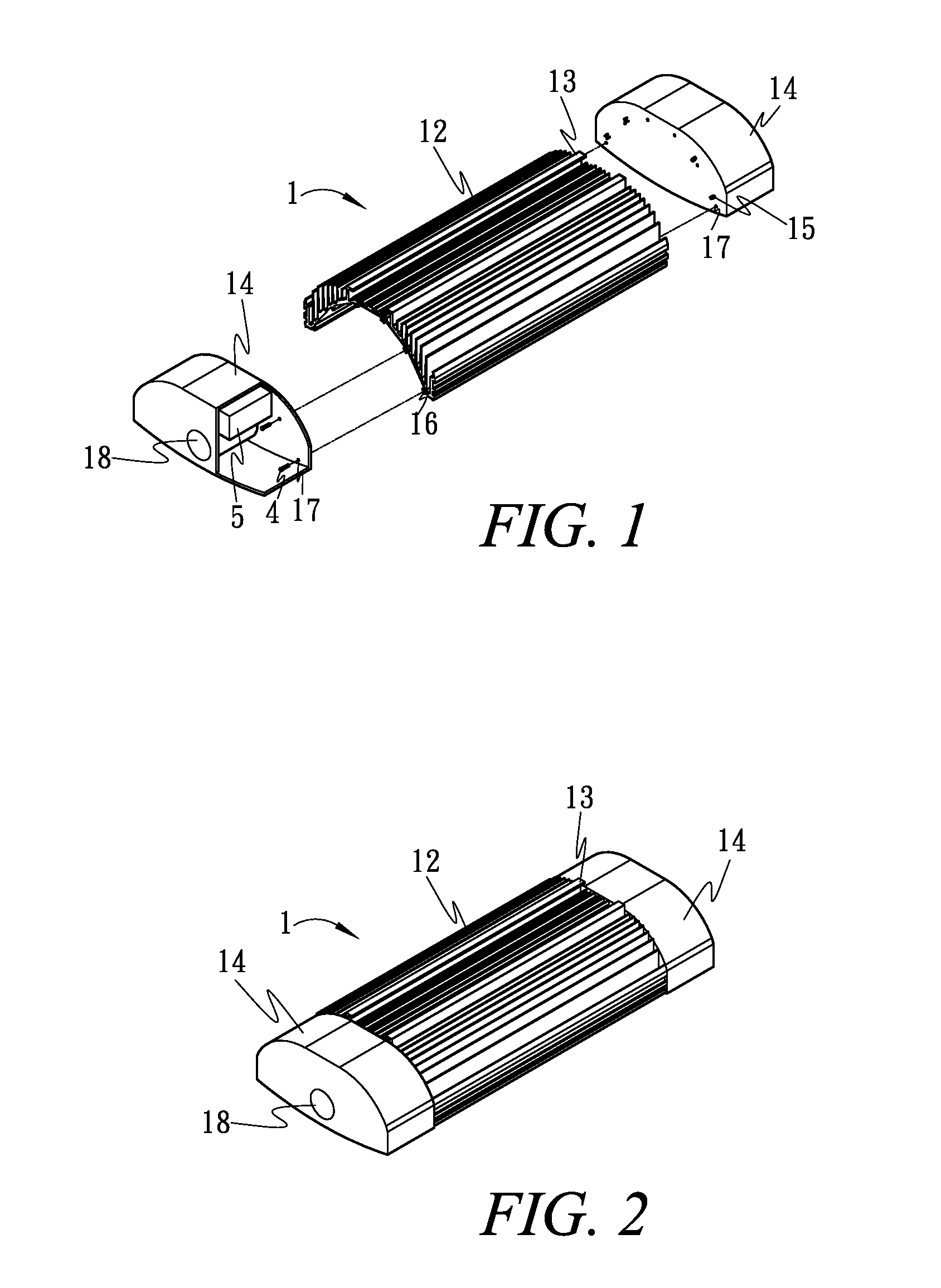 Roadside lamp with a heat dissipating design