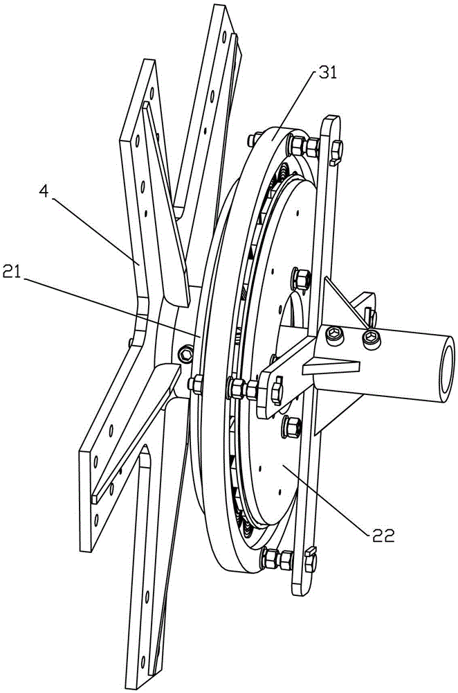 Magnetic steel disk structure for wind power generation system under extreme conditions