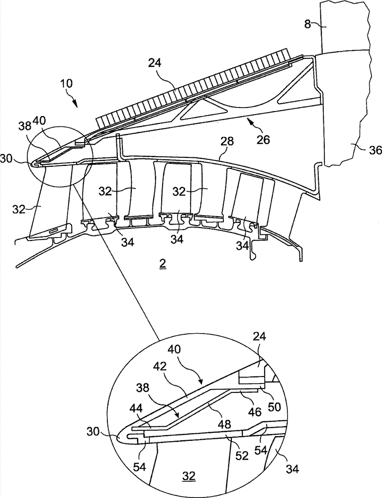 Gaseous flow separator with device for thermal-bridge defrosting