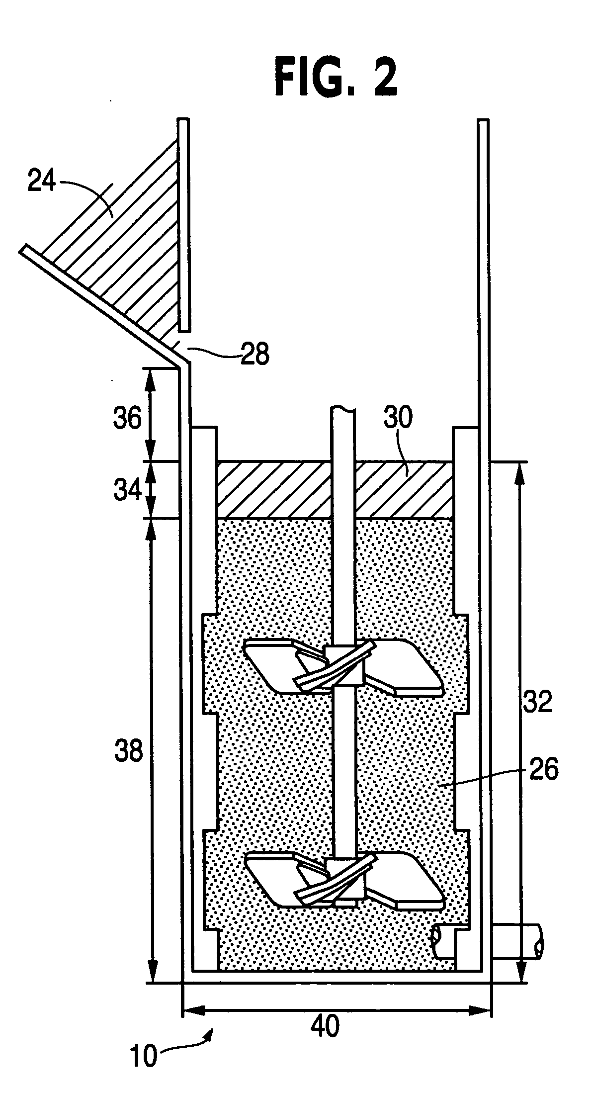 Agitation system and method for dry solids addition to fluid