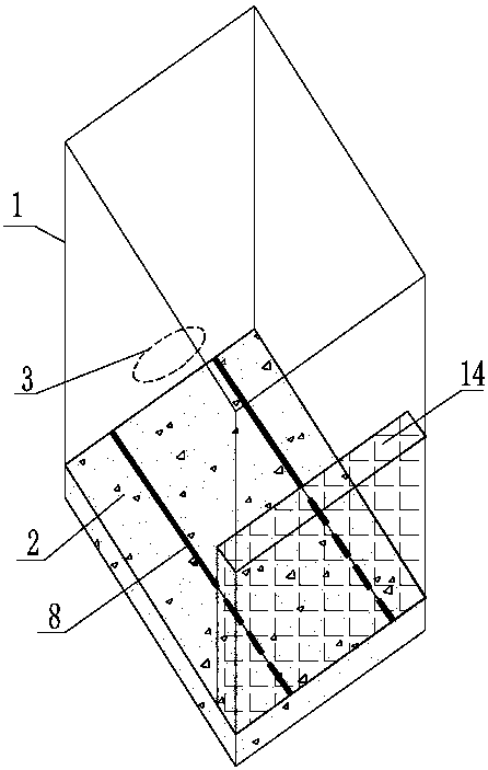 Rectangular working well in water-rich stratum and preinstalling with pipe-jacking door opening and sliding-moving type rear-leaning wall and construction method of rectangular working well