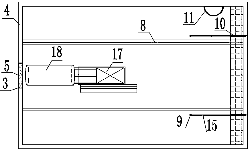 Rectangular working well in water-rich stratum and preinstalling with pipe-jacking door opening and sliding-moving type rear-leaning wall and construction method of rectangular working well