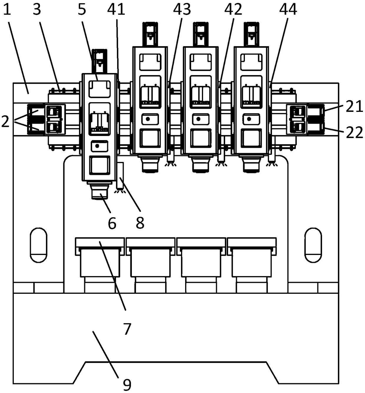 Parallel multi-channel numerical control machine tool