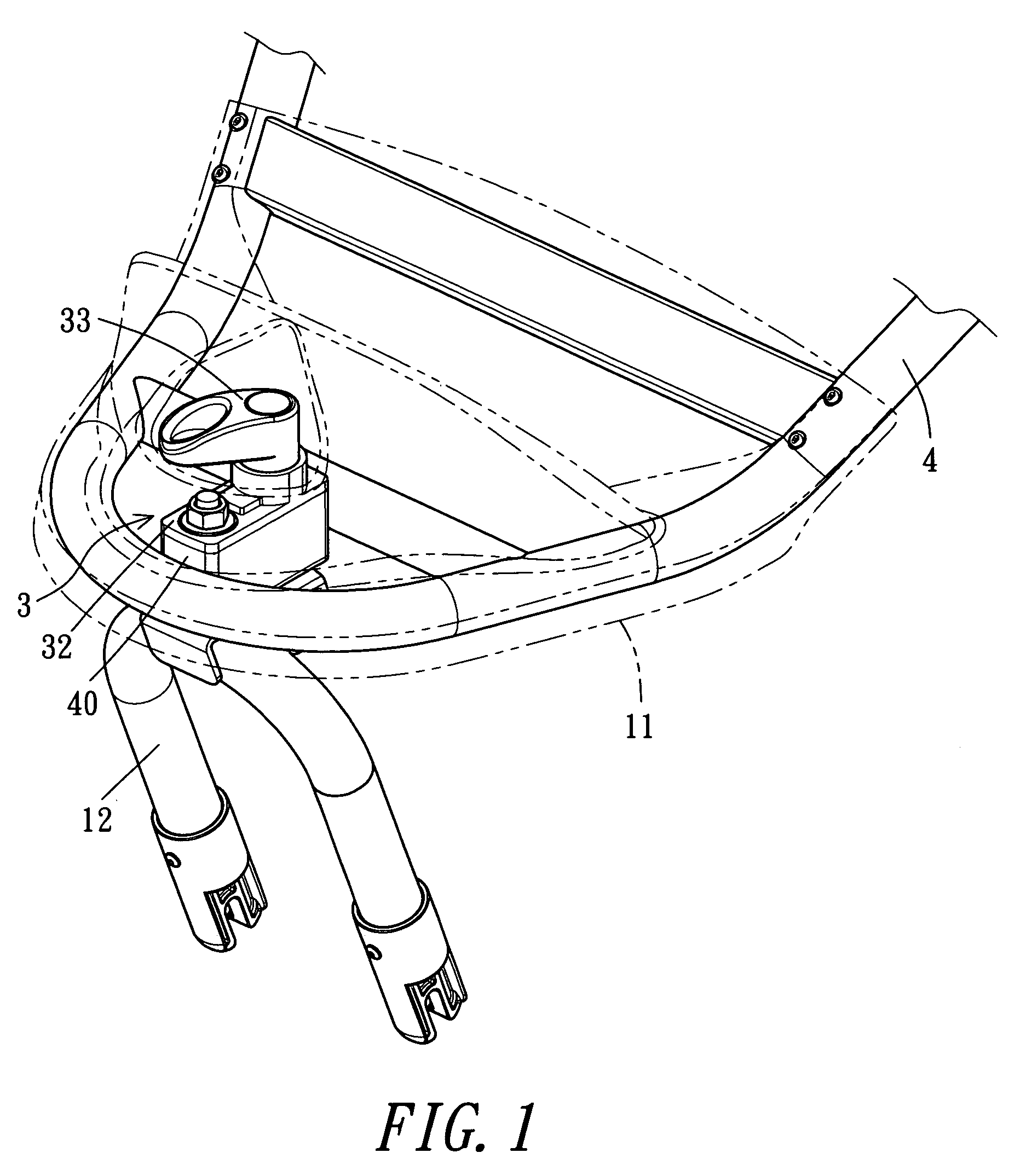Stroller having front wheel positioning device