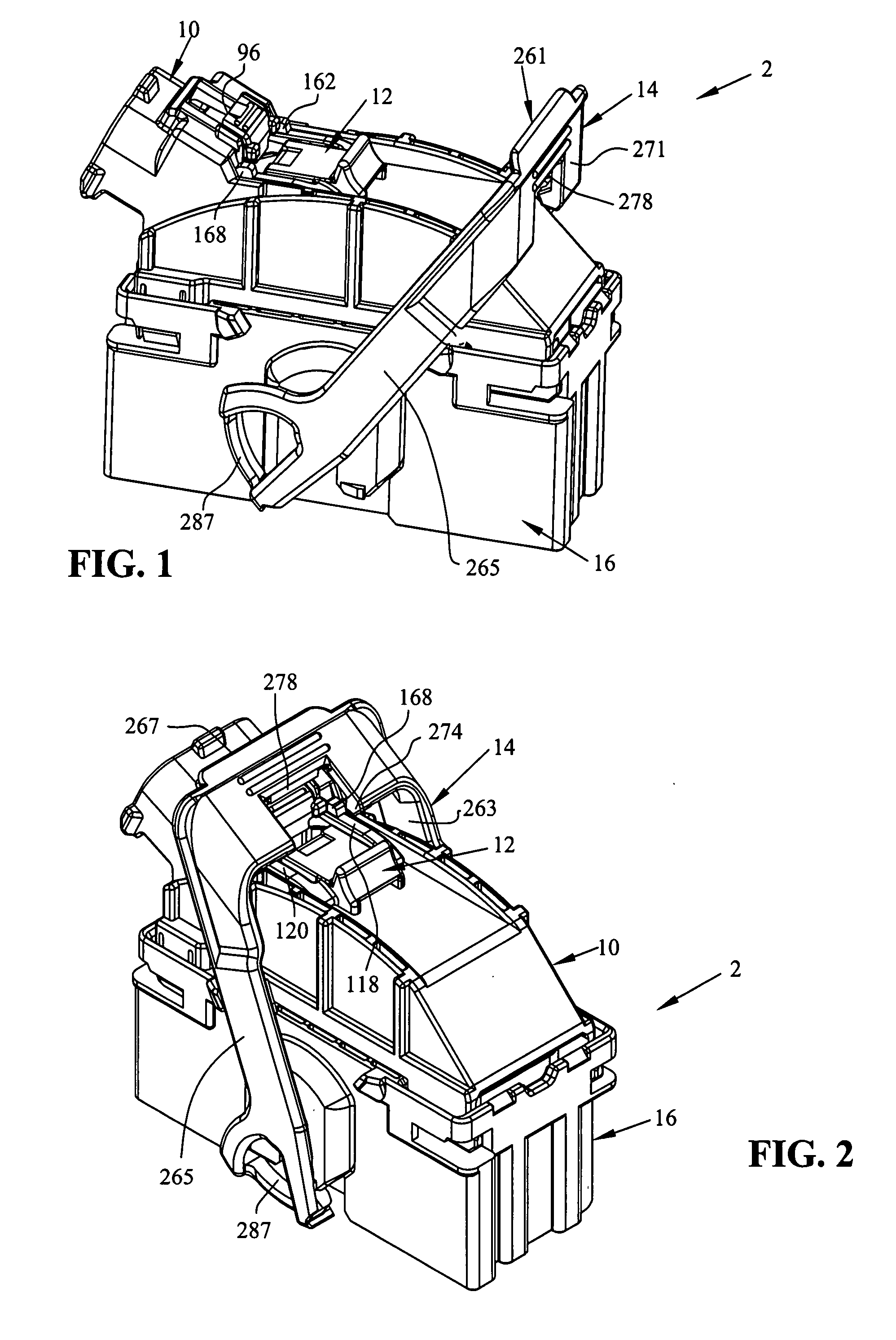 Lever mated connector assembly with a latching and overstress mechanism