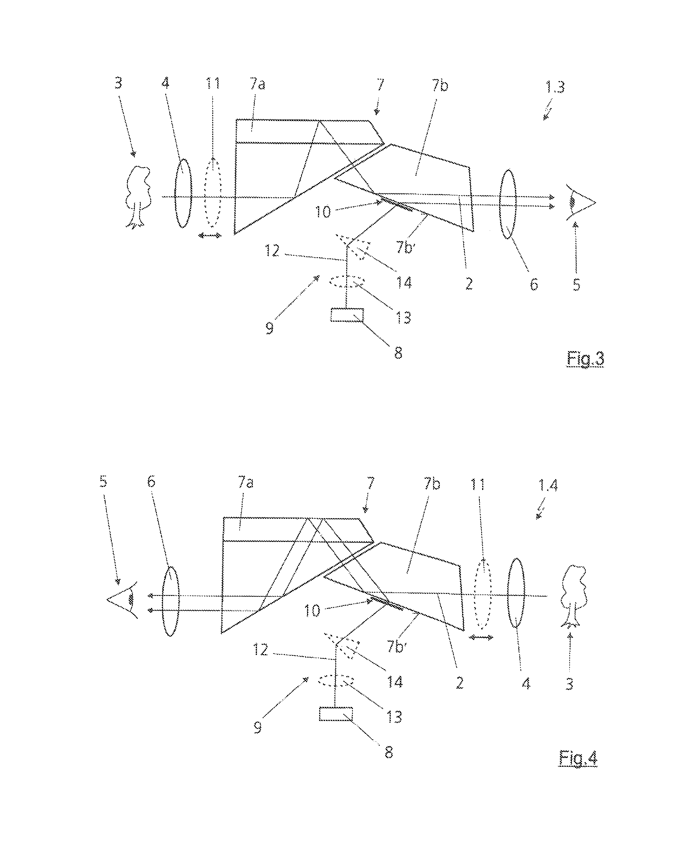 Optical observation device with at least one visual observation beam path