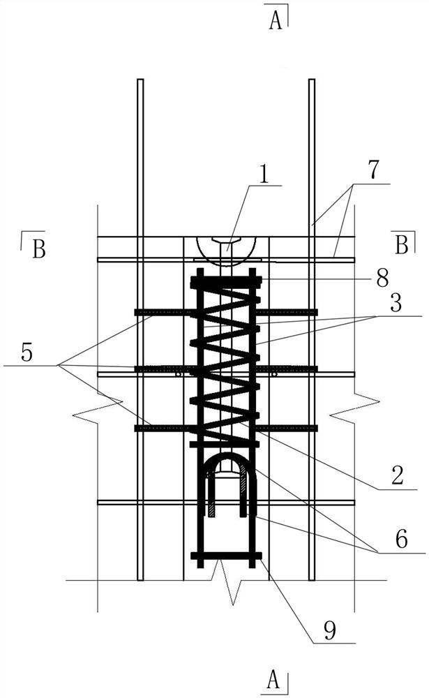 Longitudinal rib hollow wall body, hanging nail connecting joint of longitudinal rib hollow wall body and design construction method of longitudinal rib hollow wall body