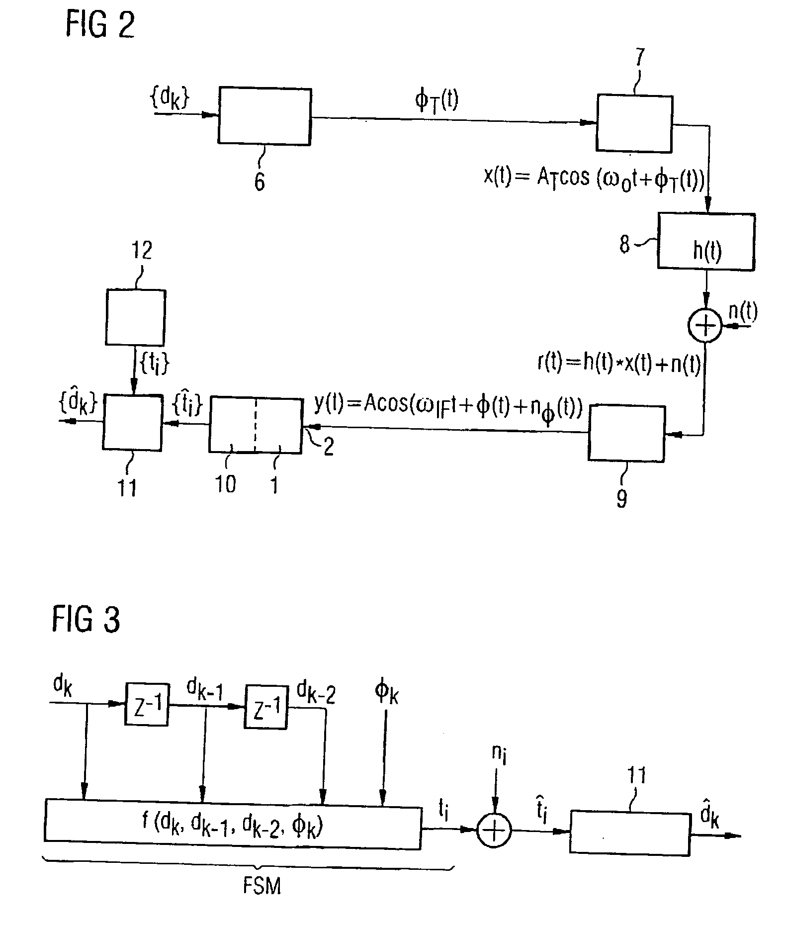 Method and device for calculating zero-crossing reference sequences for signal detection of angle-modulated signals based on zero crossings of the received signal