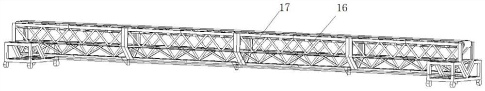 Seedling tray conveyor for long distance columnless seedling fields