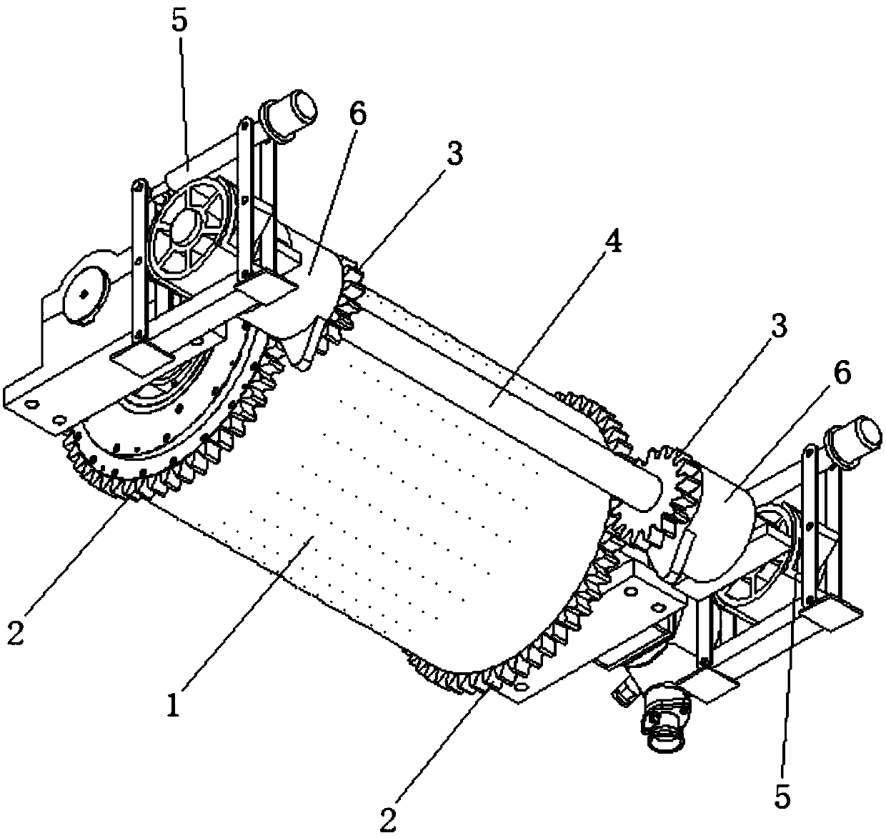 Braking device for permanent-magnet direct-driving roller