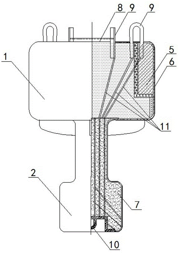 Production method for composite material elastomer navigation mark floating drum