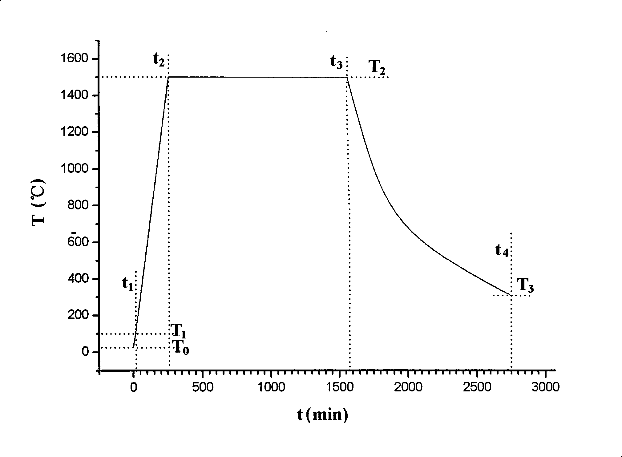 Curing method of active nucleus waste matter simulation substance
