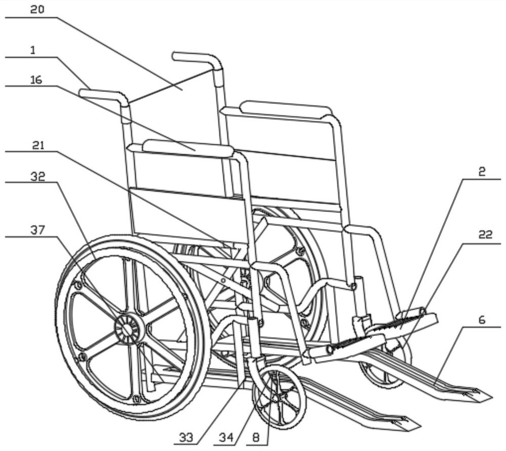 Wheelchair with transposition function
