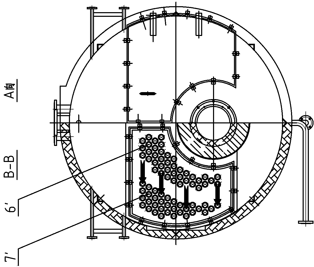 A horizontal double-channel pulverized coal boiler