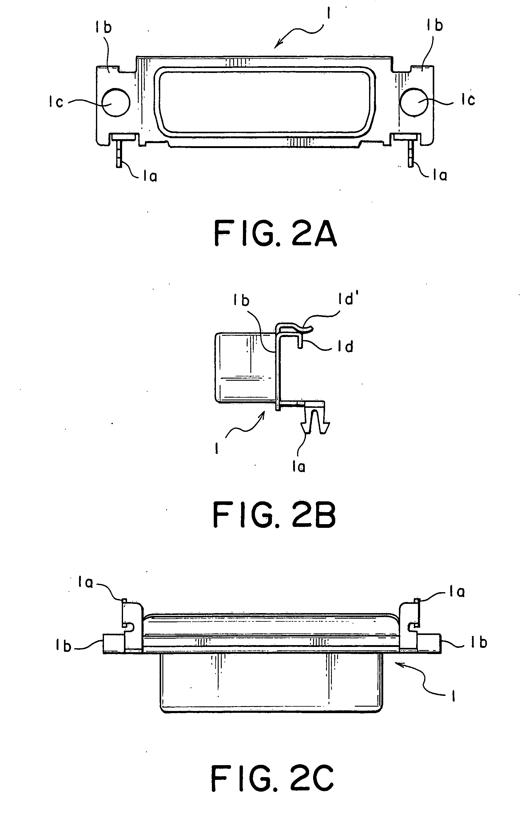 Connector having a simple structure assuring a stable mounting operation