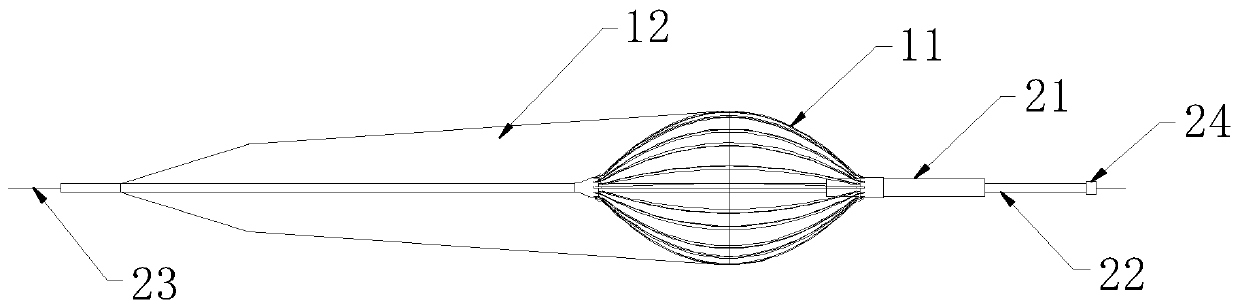 Device for withdrawing venous thrombus from lower limb