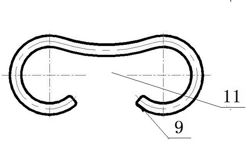 Memory alloy wire double beam breastbone fixator containing two pairs of surrounding arms