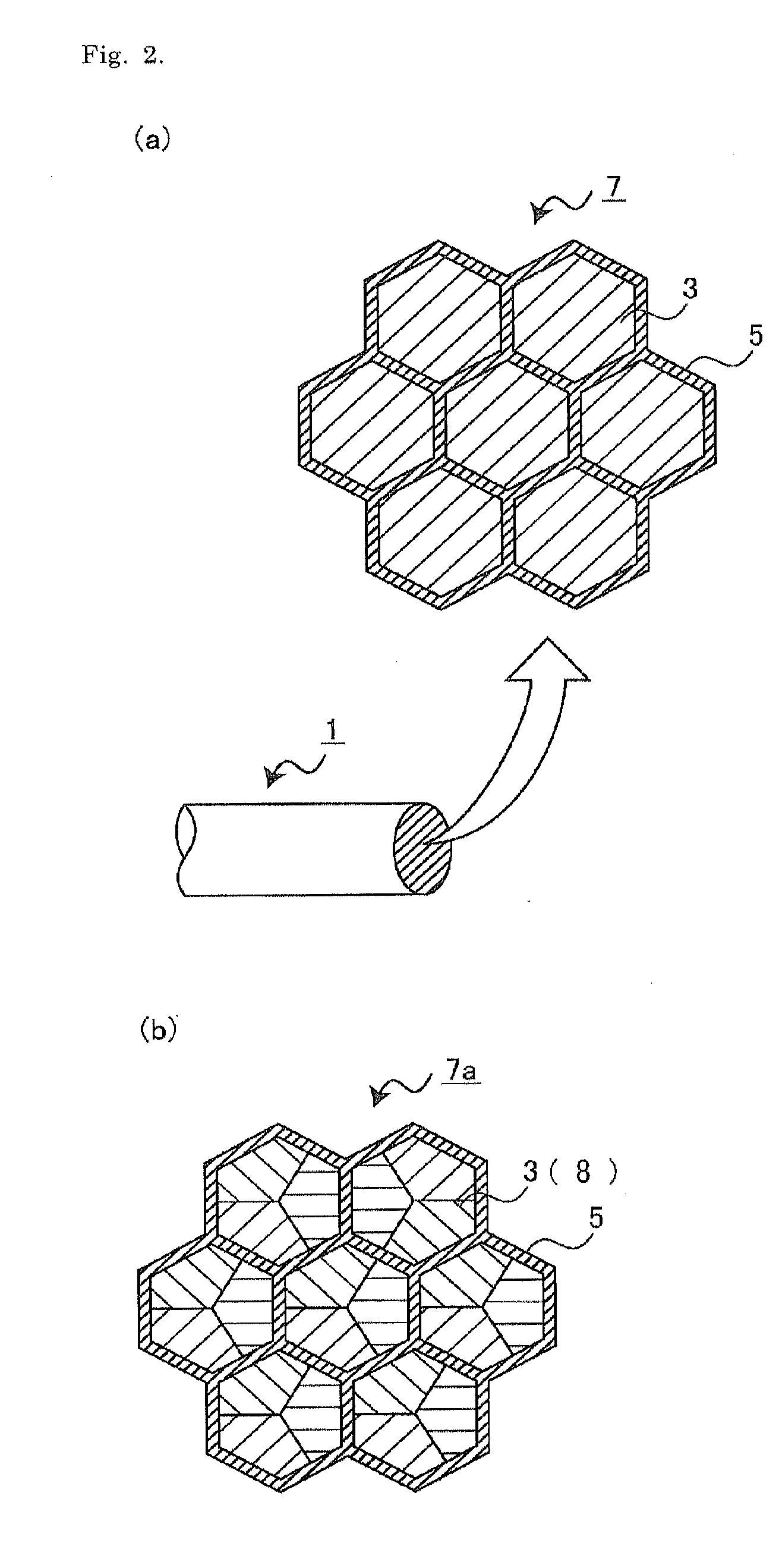Composite electric cable and process for producing same