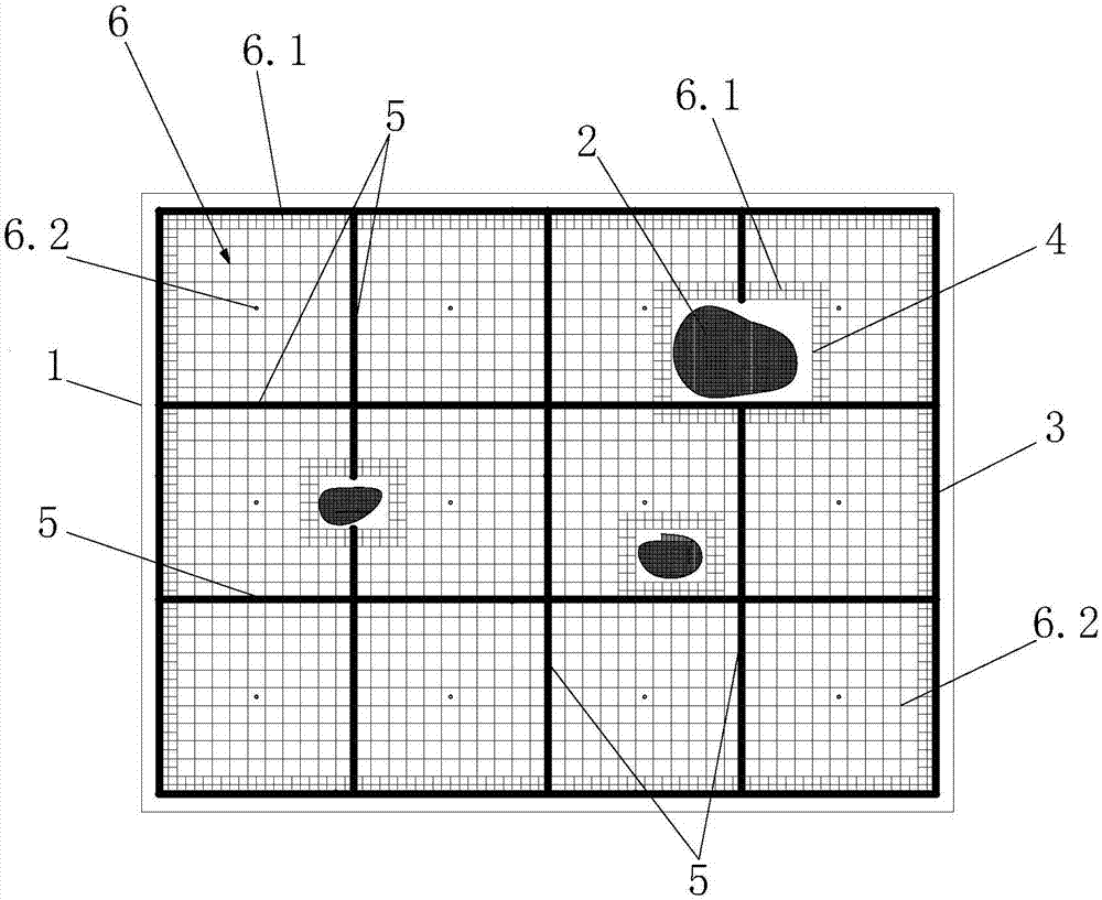 Elastic grid type fixed point automatic bait casting method based on unmanned ship