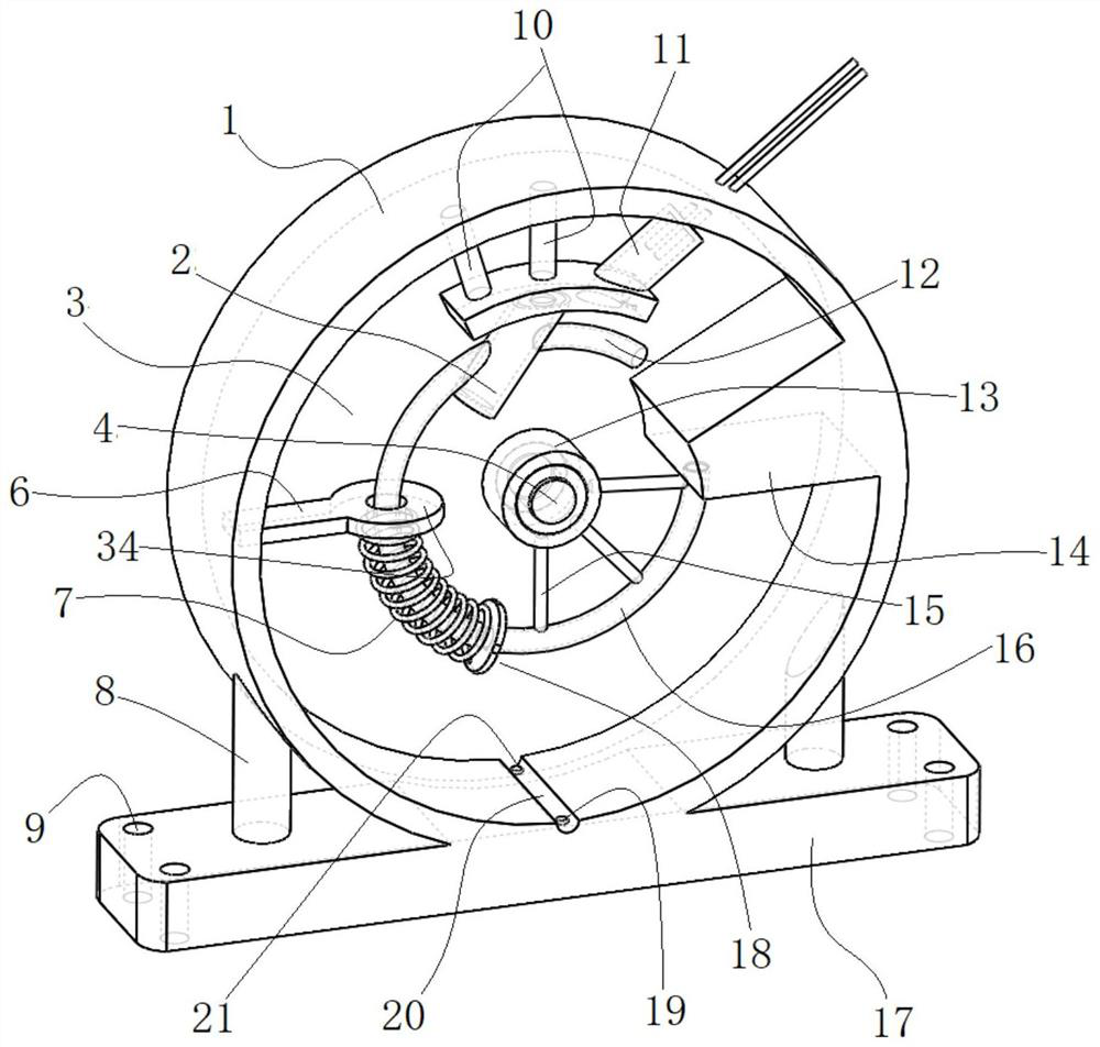 Front-collision trigger system of automobile airbag based on mercury switch