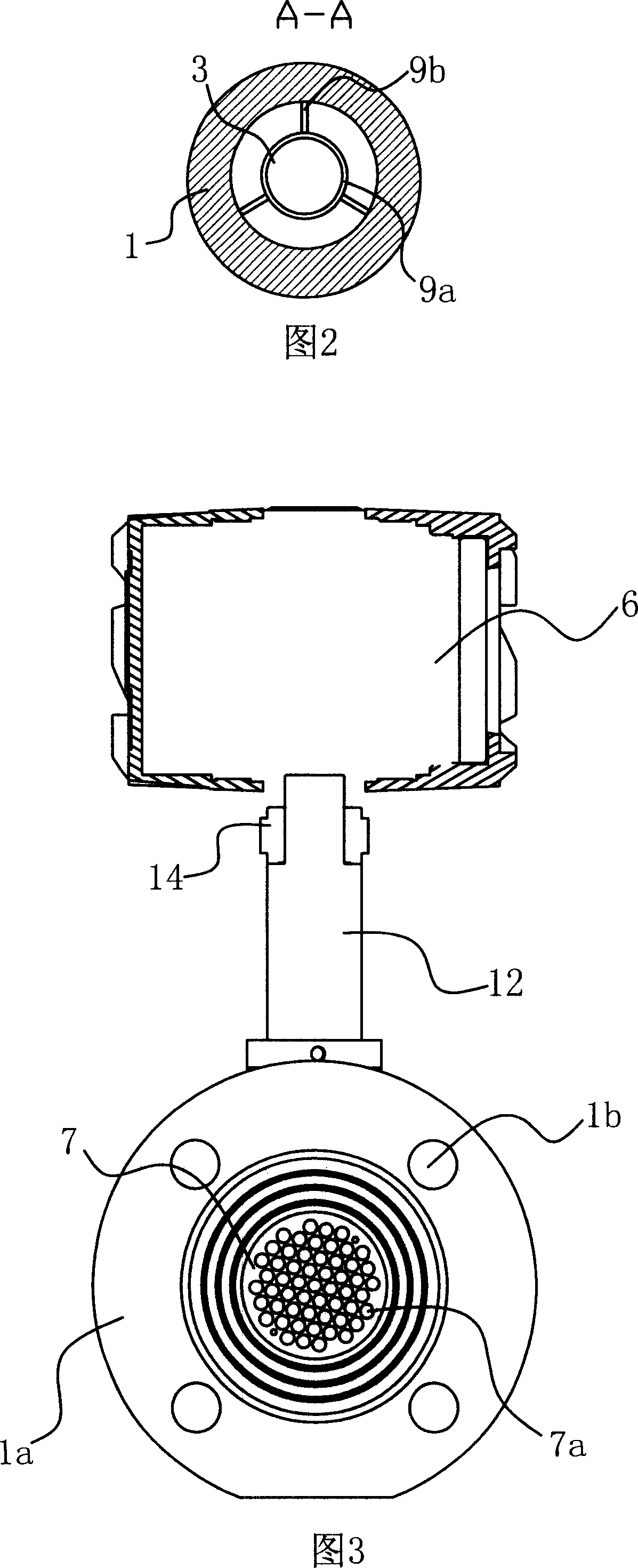 Small section branch-flow measuring method for large-diameter gas flow and apparatus thereof