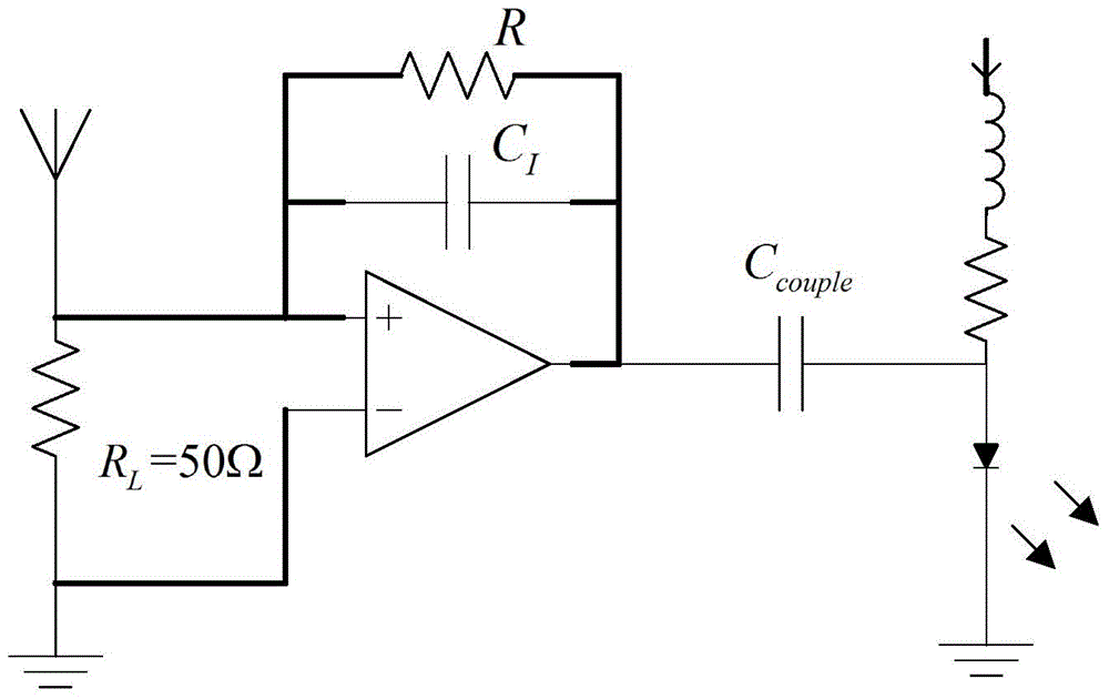 Electric field sensor for measuring electromagnetic pulses