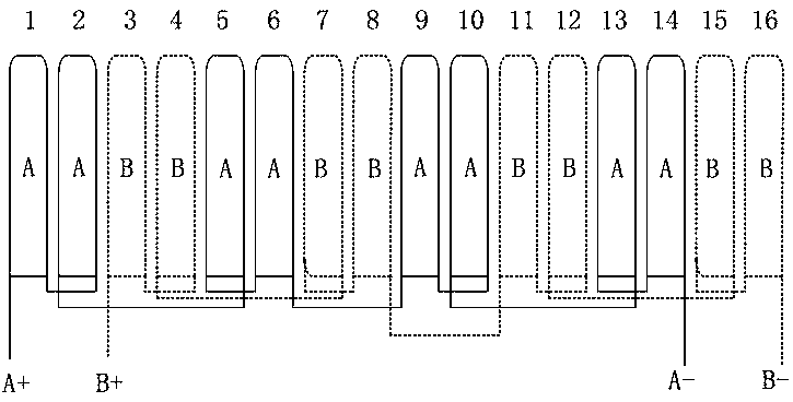 A two-phase stepper motor