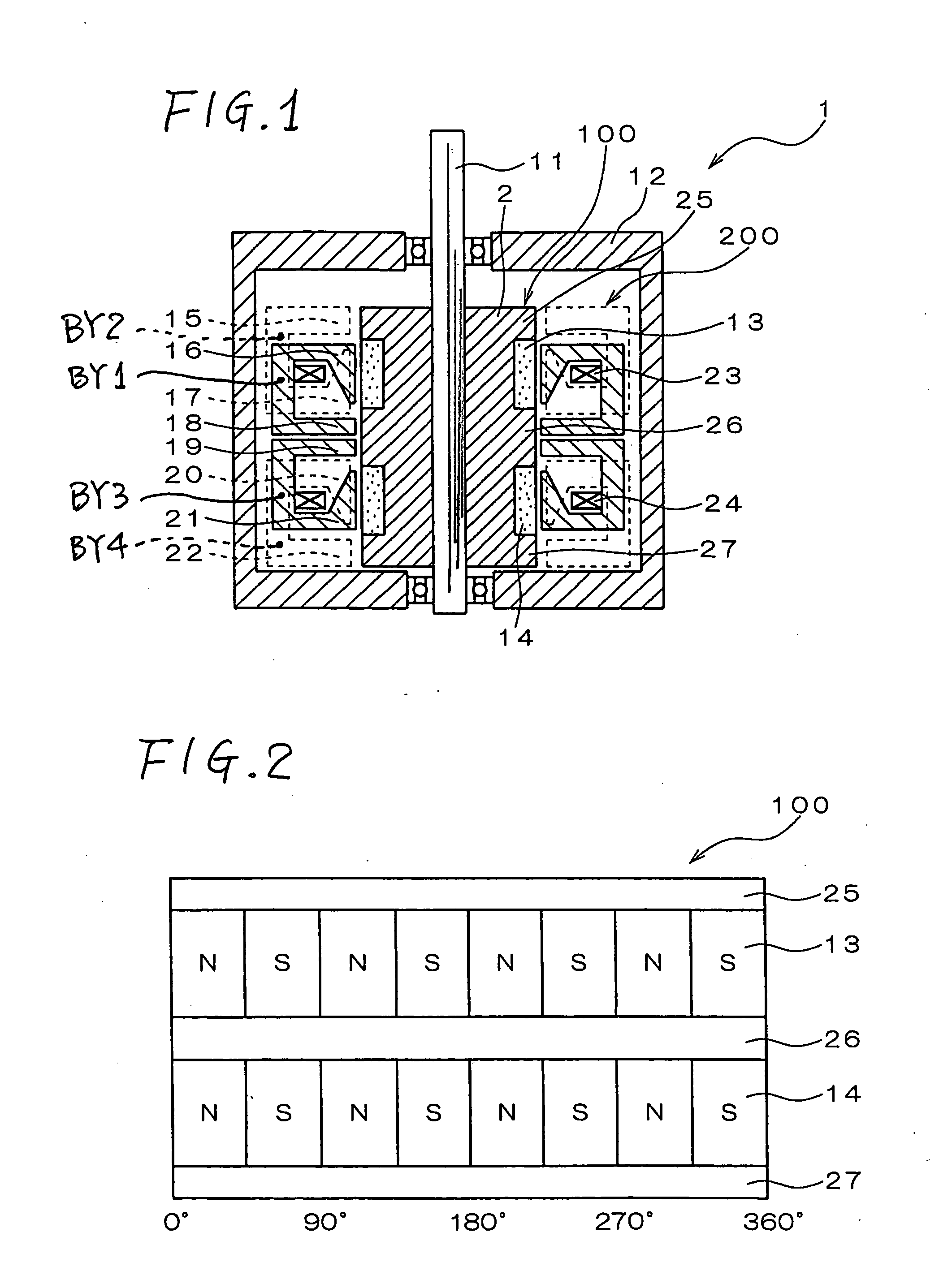 AC motor and control device therefor