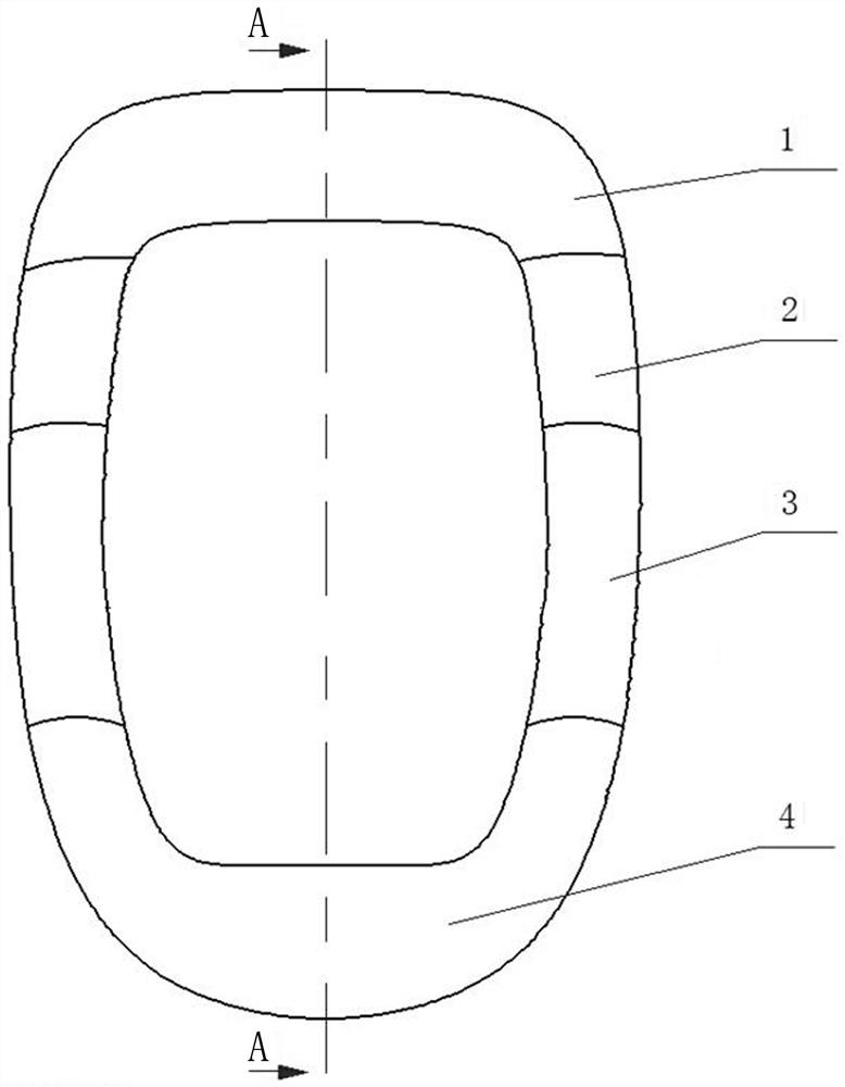 Anti-parabolic anti-folding structure of gas mask sealing frame