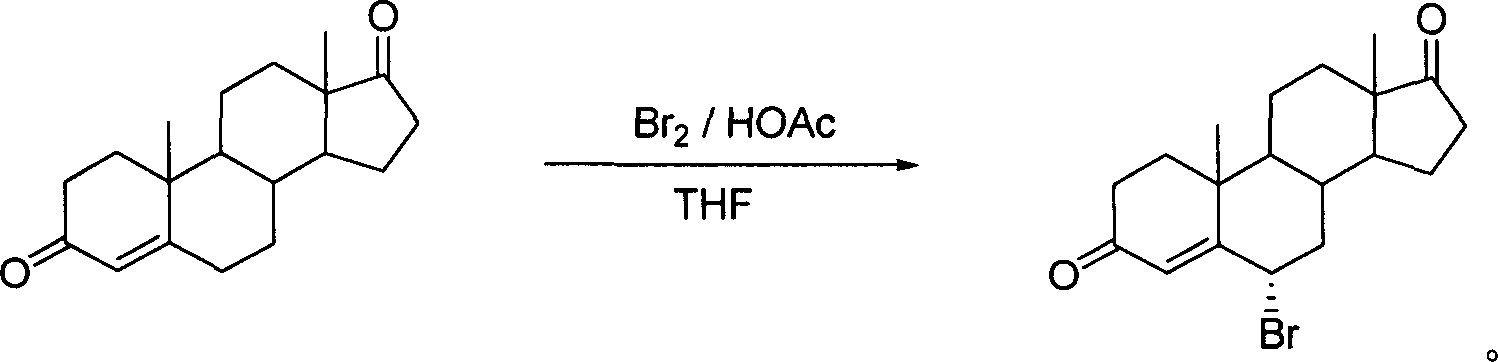 6 alpha-bromo- androstane-4-ene-3,17-dione high efficient synthesis method