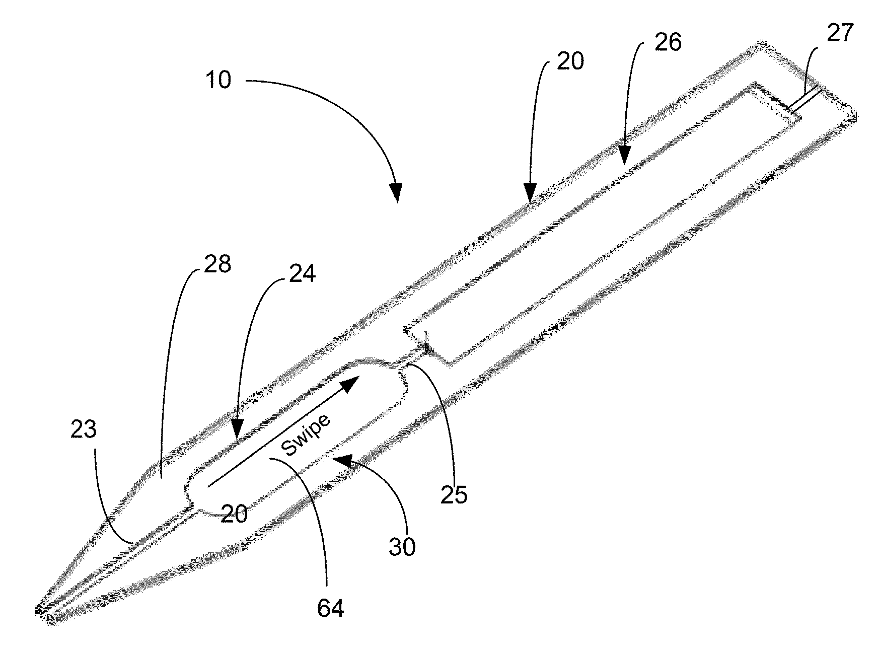 Finger swipe fluid-transfer collection assembly and method of using the same
