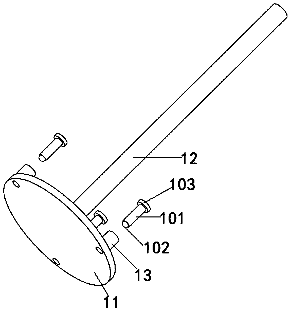 Adjustable anoscope matched installation mechanism