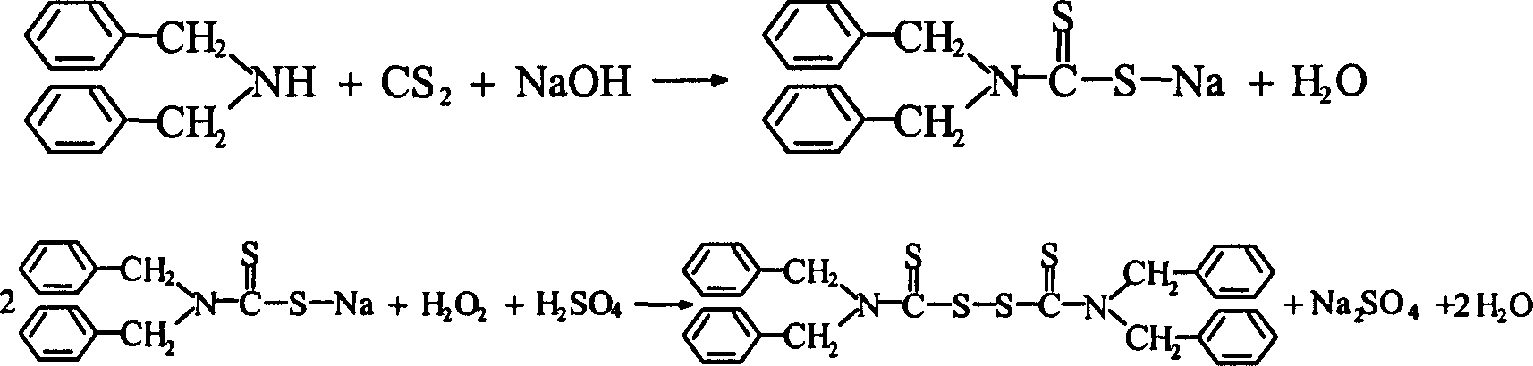 Process for preparing tetra-benzyl thiram disulfide