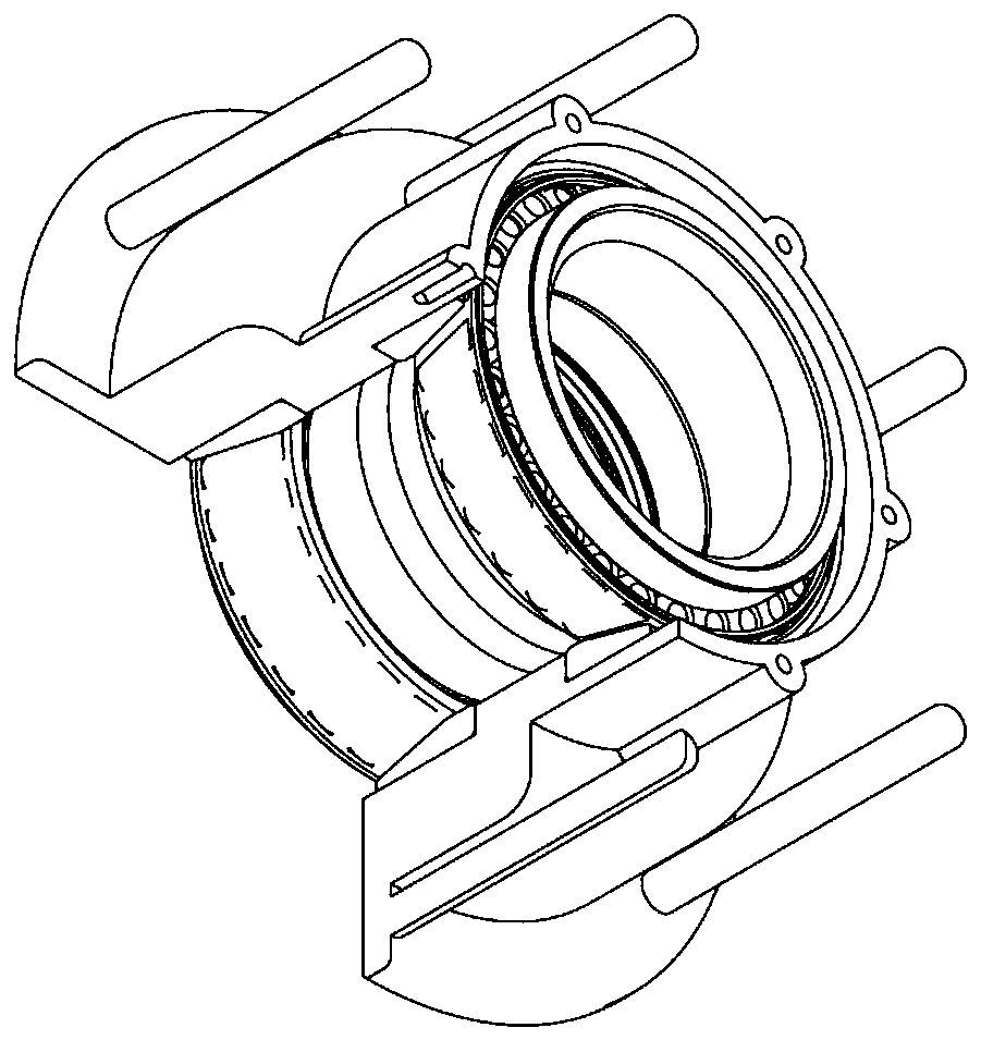 Assembling process and assembling production line for single-row roller bearings used in pairs