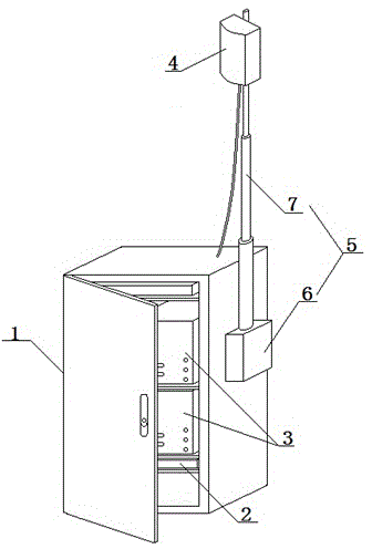 Communication cabinet with high-lift antenna